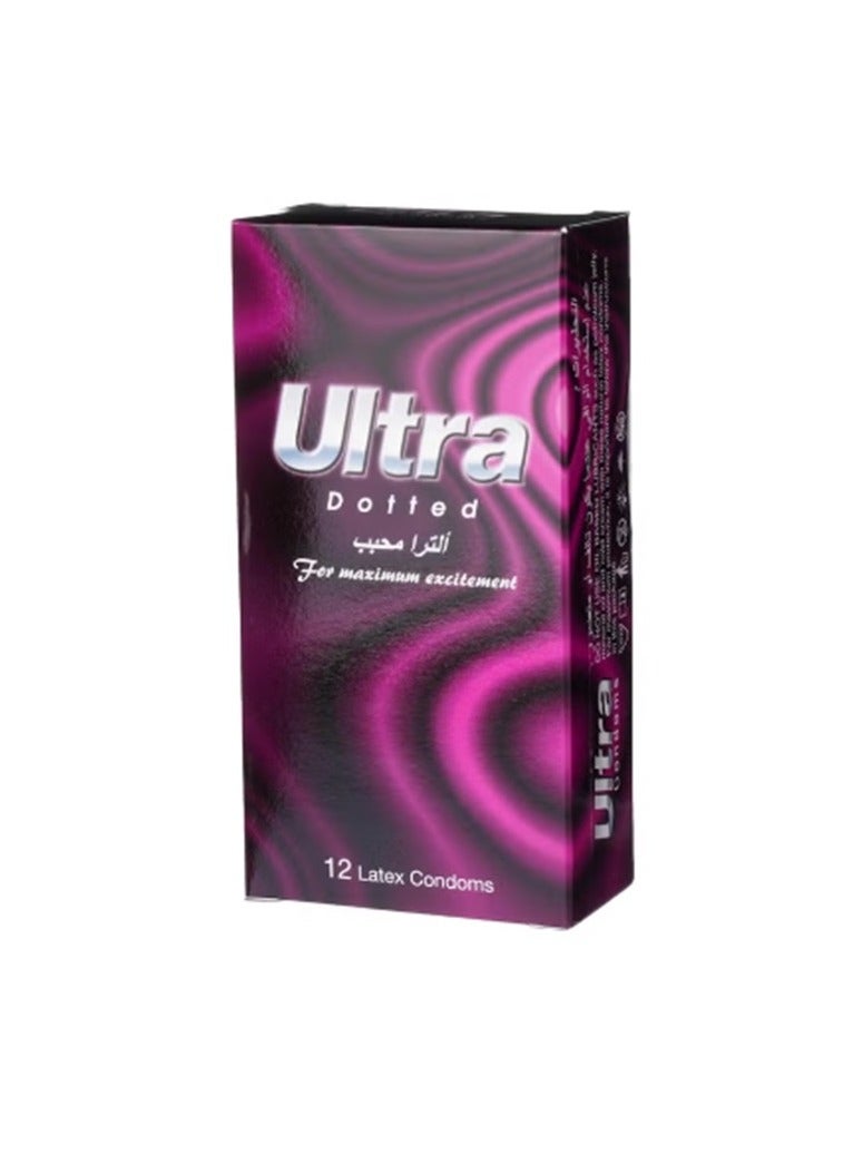 Ultra active 12 Piece Dotted Lubricated Condom Set and 12 Piece Ribbed Strawberry Flavoured Condoms - Image 2
