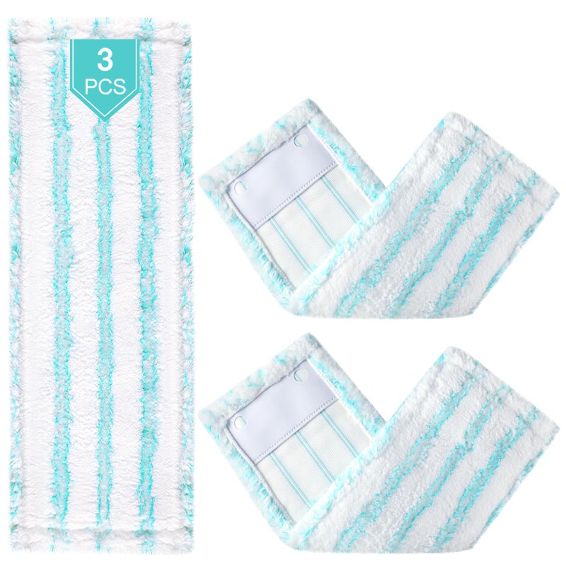 isinlive Set of 3 Mop Covers Replacement Parts for Leifheit Profi XL Micro DuoProfi XL Cotton Plus All Handle Floor Mop