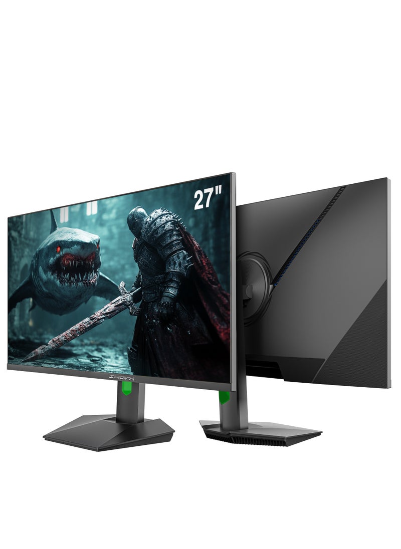 شاشة ألعاب شاركس مقاس 27 بوصة QHD، بدقة 2K (2560x1440) IPS مسطحة، معدل تحديث 180 هرتز، زمن استجابة 0.3 مللي ثانية (MPRT)، منفذ HDMI 2.1، حامل ثابت، مكبر صوت 3 وات، متوافقة مع FreeSync وG-Sync (27Q180I)