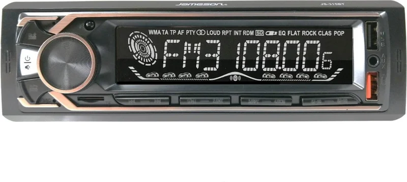 JAMESON Garage World JS-315 Bt Car Radio with Dual Amplifier Output 4*60W/PHONE Control/usb/bluetooth/sd/aux