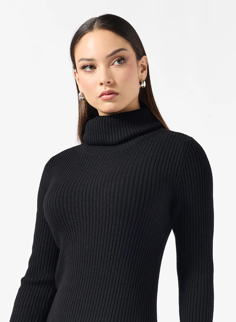 ONLY  Knitted Roll Neck Bodycon Midi Dress for Women | Best Price UAE