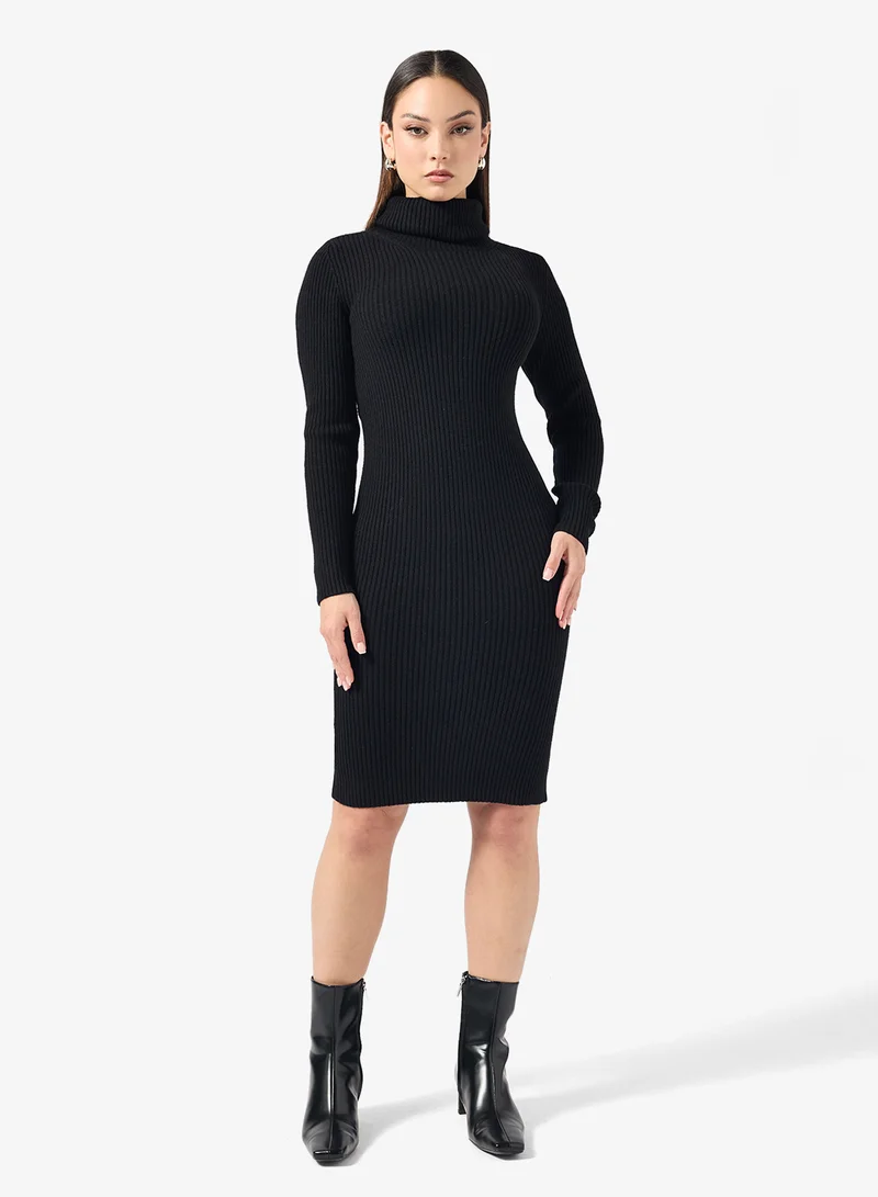 ONLY  Knitted Roll Neck Bodycon Midi Dress for Women | Best Price UAE