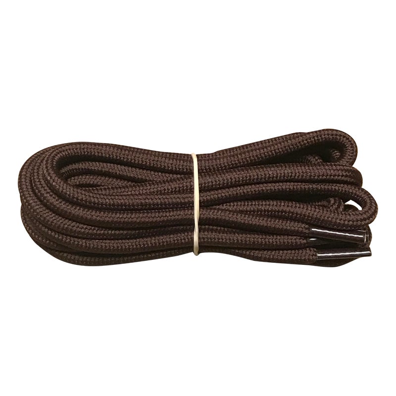 bq B&Q 3 Pairs Heavy Duty Round Boot Laces Shoelaces for Hiking Walking Construction Safety Work Boots Shoes (72" (183cm), Dark Brown) - Image 3