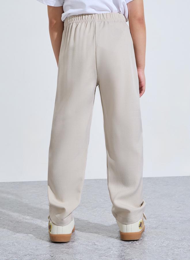 Styli Boys Linen Blend Solid Pants - Image 4