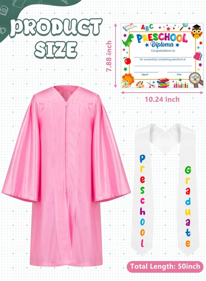 QZYL Preschool Graduation Cap and Gown Set, Unisex Kindergarten Graduation Outfit with Stole 2026 Tassel and Certificate - Image 2