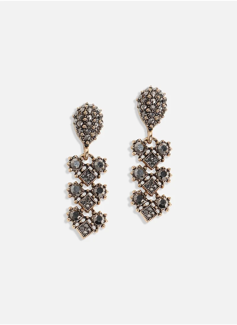 SOHI Rose Crystal Jewellery Set