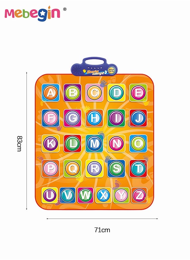 MEBEGIN - Alphabet Learning Dance Playmat, Education Dancing Pad with Adjustable Built-in Music, Slip and Safe Play Mat Toy, Great for Developing Kid's Musical Interest, Hands-on Ability and Imagination Capacity, 71*83cm - Image 1