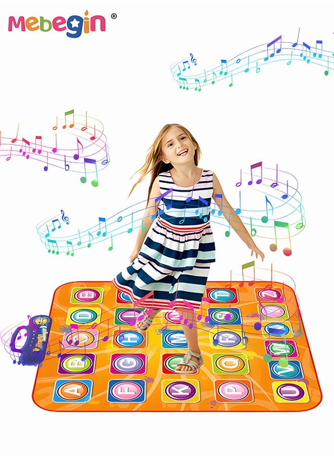 MEBEGIN - Alphabet Learning Dance Playmat, Education Dancing Pad with Adjustable Built-in Music, Slip and Safe Play Mat Toy, Great for Developing Kid's Musical Interest, Hands-on Ability and Imagination Capacity, 71*83cm - Image 1