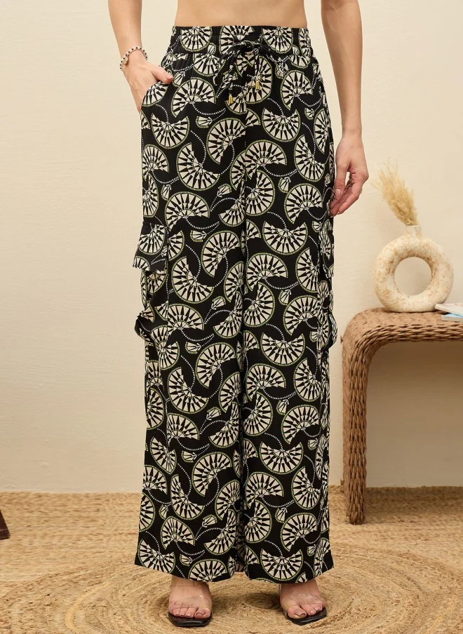 ساسافراس Printed Oversize Shirt And Trousers Co-Ords For Women