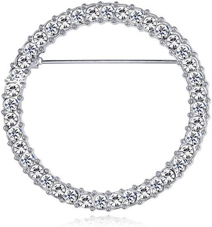 Small Crystal Glasses Holder Brooch Pin Rhinestone Clothes Accessory For Women Gift - Image 1
