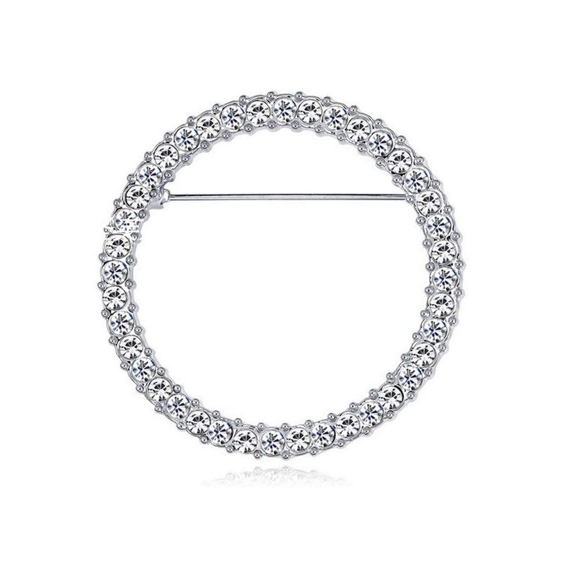 Small Crystal Glasses Holder Brooch Pin Rhinestone Clothes Accessory For Women Gift - Image 2
