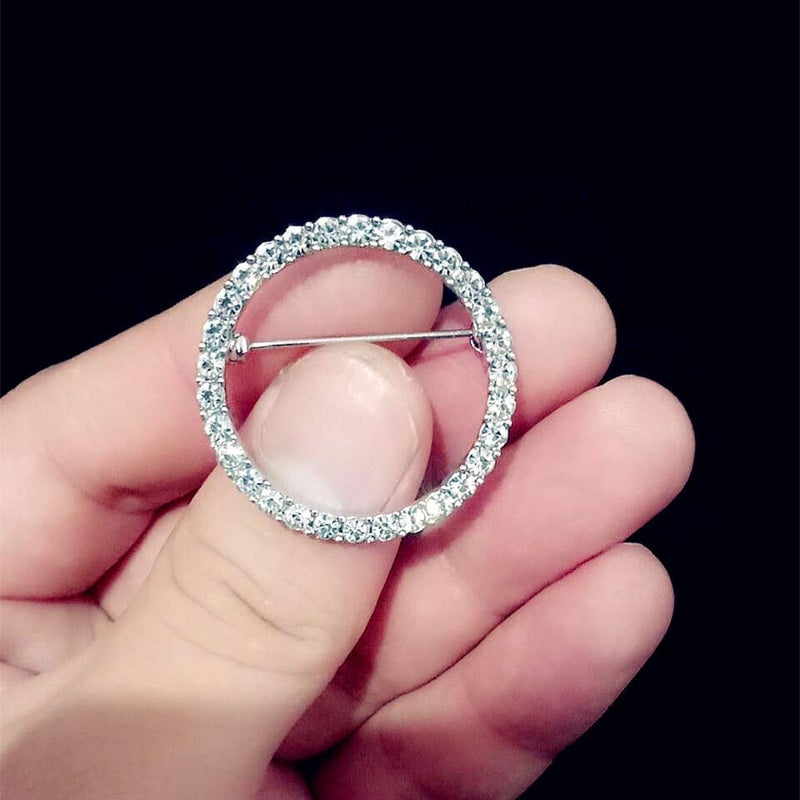 Small Crystal Glasses Holder Brooch Pin Rhinestone Clothes Accessory For Women Gift - Image 4