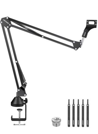 NEEWER Microphone Arm Stand, Suspension Boom Scissor Mic Arm Stand with 3/8" to 5/8" Screw and Cable Ties Compatible with Blue Yeti Snowball Yeti X Quadcast, etc. Max Load 3.3lb/1.5kg (Black) - pzsku/ZF33C97A505BE835D0E72Z/45/_/1739186673/399a6c80-ff6c-47f9-9c98-6e3f340ff9c1