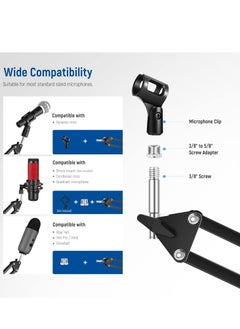 Neewer NEEWER Microphone Arm Stand, Suspension Boom Scissor Mic Arm Stand with 3/8" to 5/8" Screw and Cable Ties Compatible with Blue Yeti Snowball Yeti X Quadcast, etc. Max Load 3.3lb/1.5kg (Black)  - Image 2
