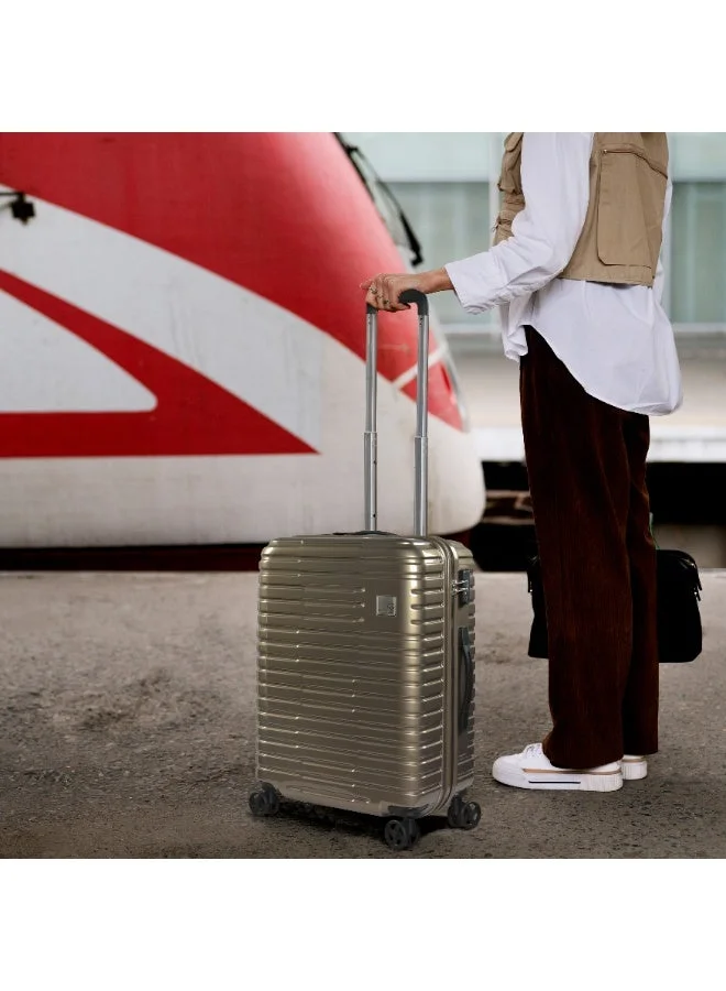 eminent Wheeled Unisex Hard Shell Luggage Trolley Makrolon Lightweight 4 Quiet Double spinner Wheel Suitcase with TSA lock KH53M Coffee