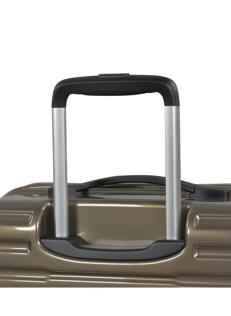 Eminent Coffee Wheeled Unisex Hard Shell Luggage Trolley Makrolon Lightweight 4 Quiet Double spinner Wheel Suitcase with TSA lock KH53M Coffee  | Best Price UAE