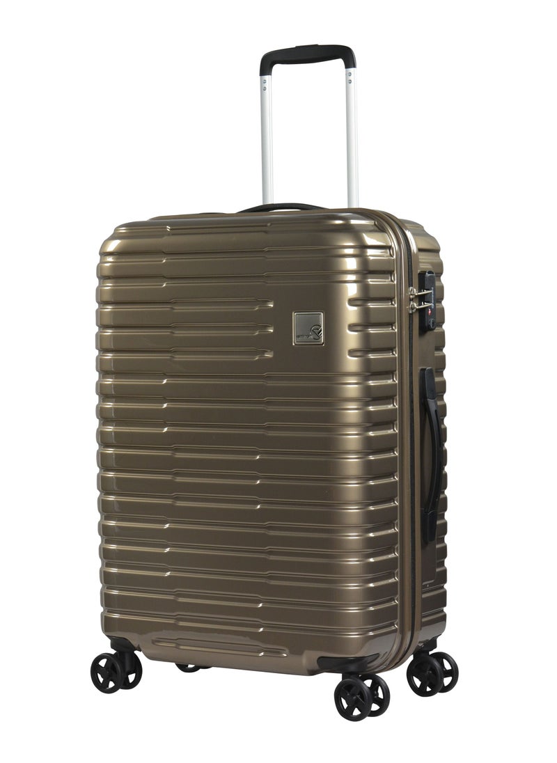 eminent - Wheeled Unisex Hard Shell Luggage Trolley Makrolon Lightweight 4 Quiet Double spinner Wheel Suitcase with TSA lock KH53M Coffee - Image 1