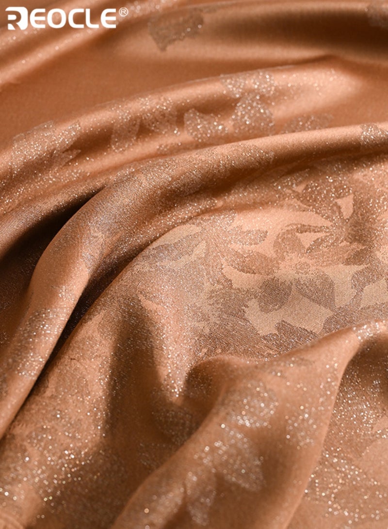 REOCLE Women's Reversible Scarf with Tencel Cotton Blend and Minimalist Print Versatile Wrap with Multi-Way Design for Shawl Headwear Styling - Image 3