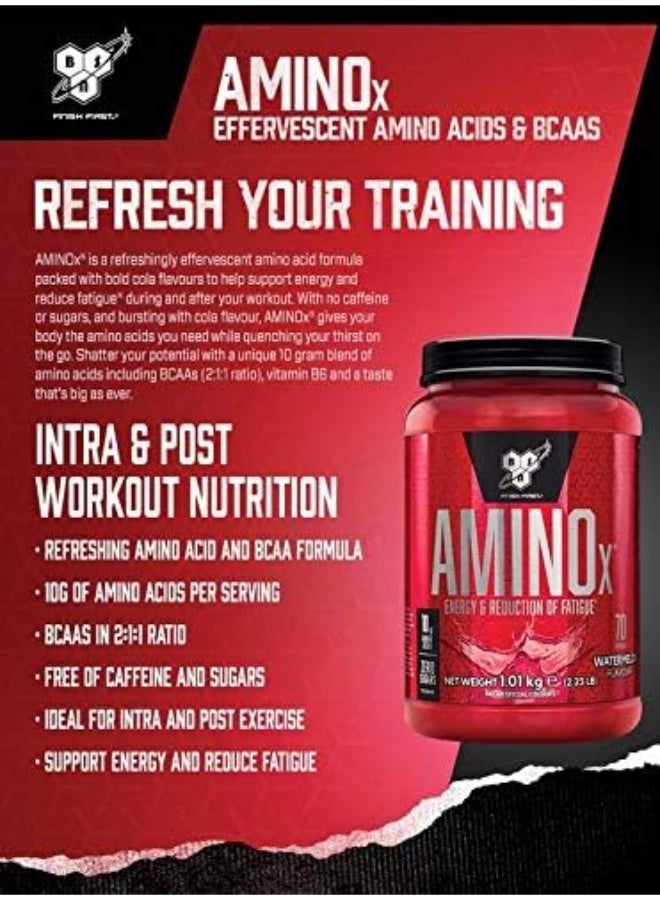 BSN AMINO X 30SERV BLUE RASP (6/CASE) - Image 2