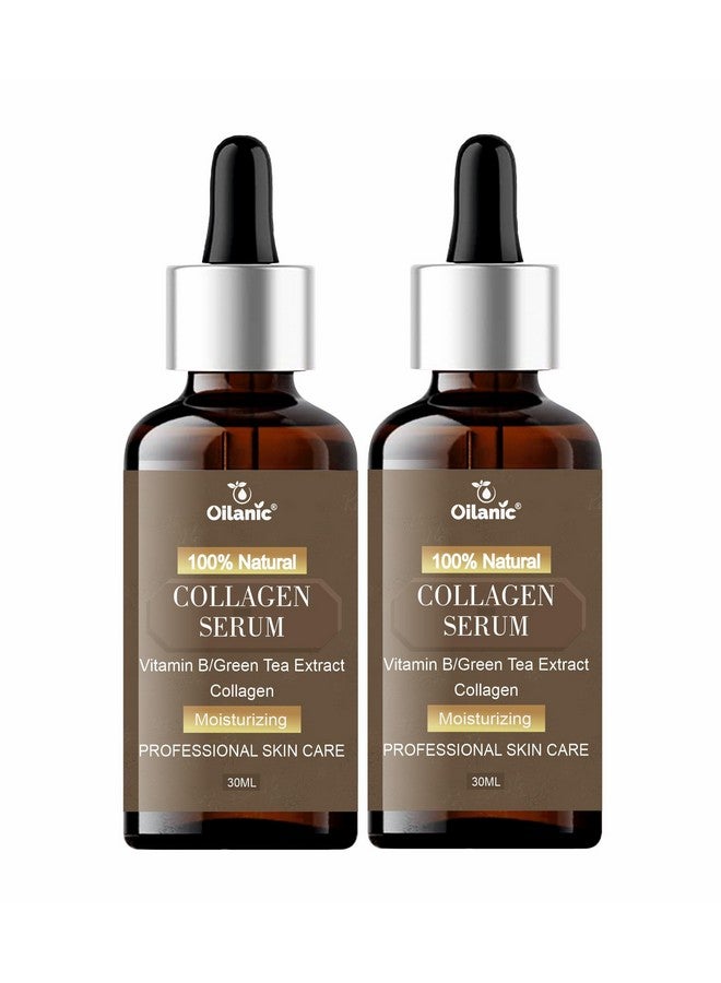 Oilanic Natural Collagen Face Serum for Glowing Skin (Pack of 2, Each 30 ml)|Serum for Face Hydrating and Moisturizing serum for Fine Lines and Dryness Daily Use for Smooth and Fresh Looking Skin| - Image 1