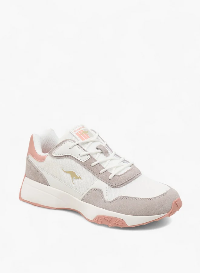 كانغاروس Women's Colourblock Lace-Up Sports Shoes