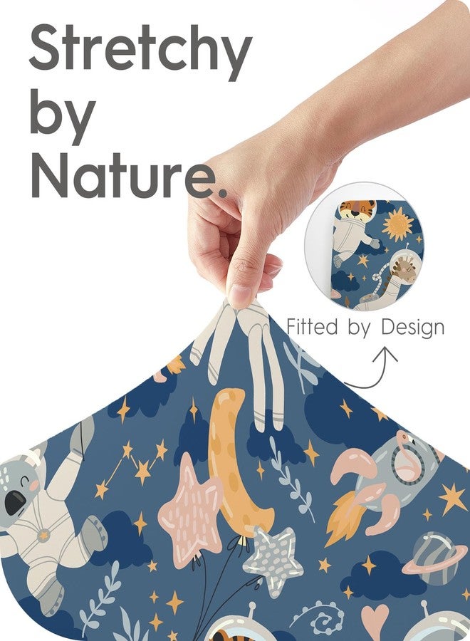 TOTBASIC Changing Pad Cover for Girls Boys, TotBasic Premium Soft Boho Changing Table Covers, Stretchy Jersey Changing Table Sheets - Fits All Standard Changing Tables - 2 Pack (Dino Space) - Image 4