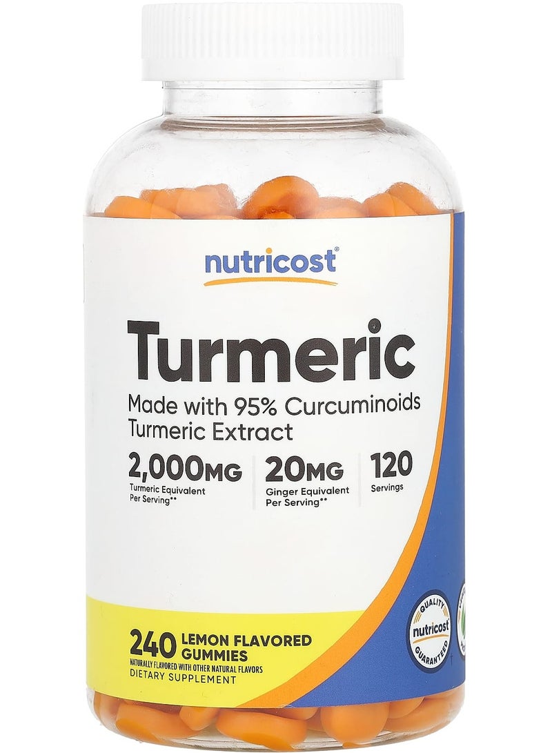 Nutricost Turmeric, Lemon, 240 Gummies