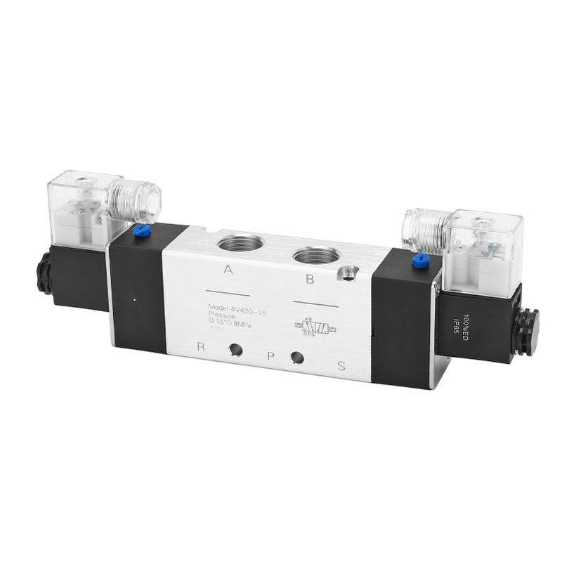 Pneumatic Solenoid Air Valve 3 Position 5 Way Connection Type Electromagnetic Electrical Control Valve DC12V - Image 3