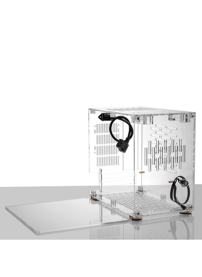 Generic Small Computer Case Plexiglass Shell Compact PC Case Desktop PC Case ITX Motherboard 210mm Graphics Card SFX Power Supply 360° All-round Heat Dissipation PC chassis  - Image 1