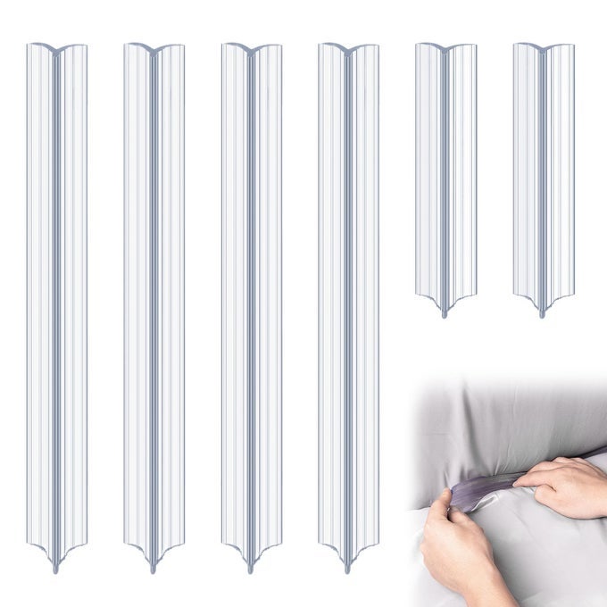 6Pcs Sofa Slipcovers Tuck Grips 2 Sizes Clear Silicone AntiSlip Grips Keeping Armchair Couch Covers in Place Included 4Pcs 157 2Pcs 79