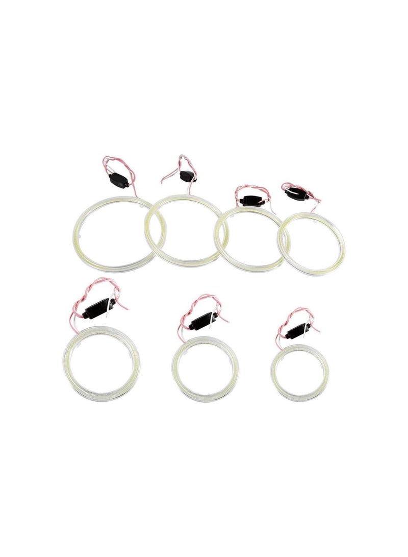 Loquat 1pair Auto Halo Rings Angel Eye COB Chips Headlight DRL LED For Motorcycle Car(60mm) - Image 1