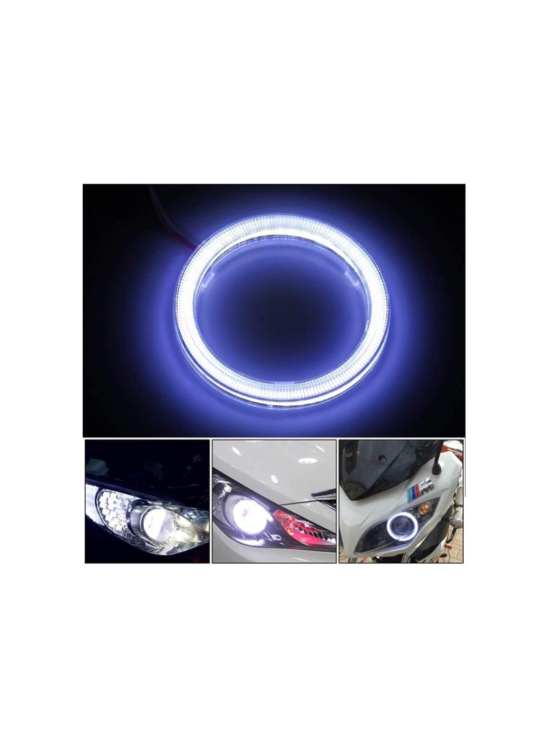 Loquat 1pair Auto Halo Rings Angel Eye COB Chips Headlight DRL LED For Motorcycle Car(60mm) - Image 2