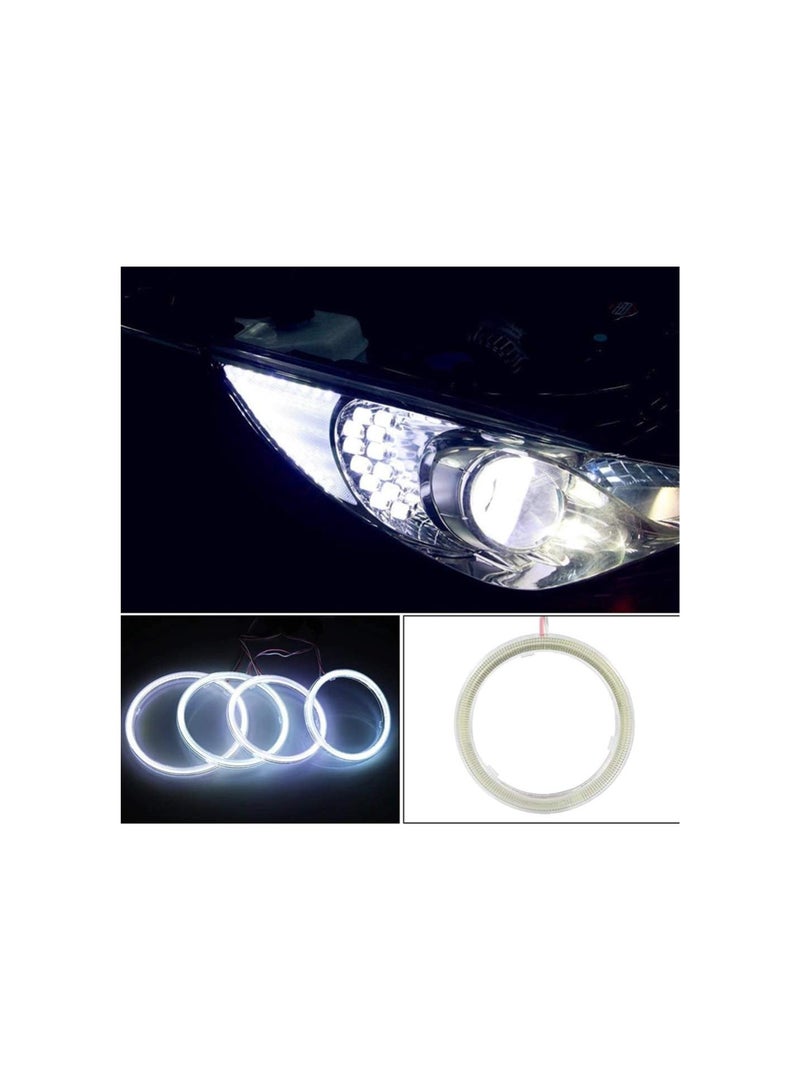 Loquat 1pair Auto Halo Rings Angel Eye COB Chips Headlight DRL LED For Motorcycle Car(60mm) - Image 3