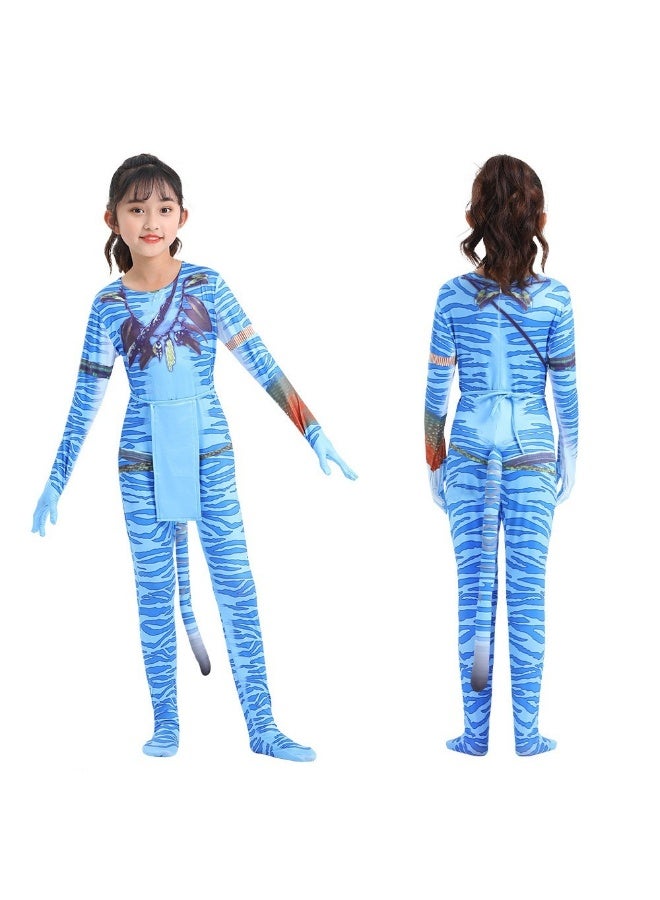 NIBEMINENT Avatar children's clothing, adult stage role-playing clothing, camouflage one-piece suit - Image 1