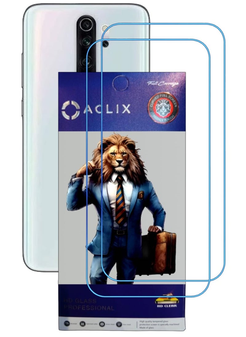 ACLIX 2 Pieces Antistatic ESD Dustproof Premium Quality High Definition Clear Tempered Glass Screen Protector Designed For Xiaomi Redmi Note 8 Pro - Image 1