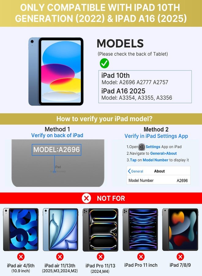 typecase غطاء لوحة مفاتيح Typecase Flexbook لجهاز iPad الجيل الحادي عشر (A16، 2025) وجهاز iPad الجيل العاشر (10.9 بوصة، 2022) - بدون لوحة لمس، إضاءة خلفية بـ 11 لونًا، قابل للدوران 360 درجة، 7 أوضاع استخدام، نحيف وخفيف الوزن - أصفر - Image 2