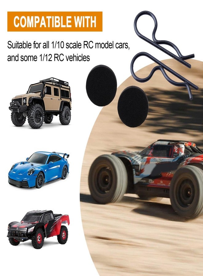 Hobbypark هوبي بارك 200 قطعة مشابك دبوس RC وغسالات فوم لسيارات تراكساس ريدكات HPI هيموتو HSP إكسييد RC بمقياس 1/10 1/12 (مشابك سوداء) - Image 5