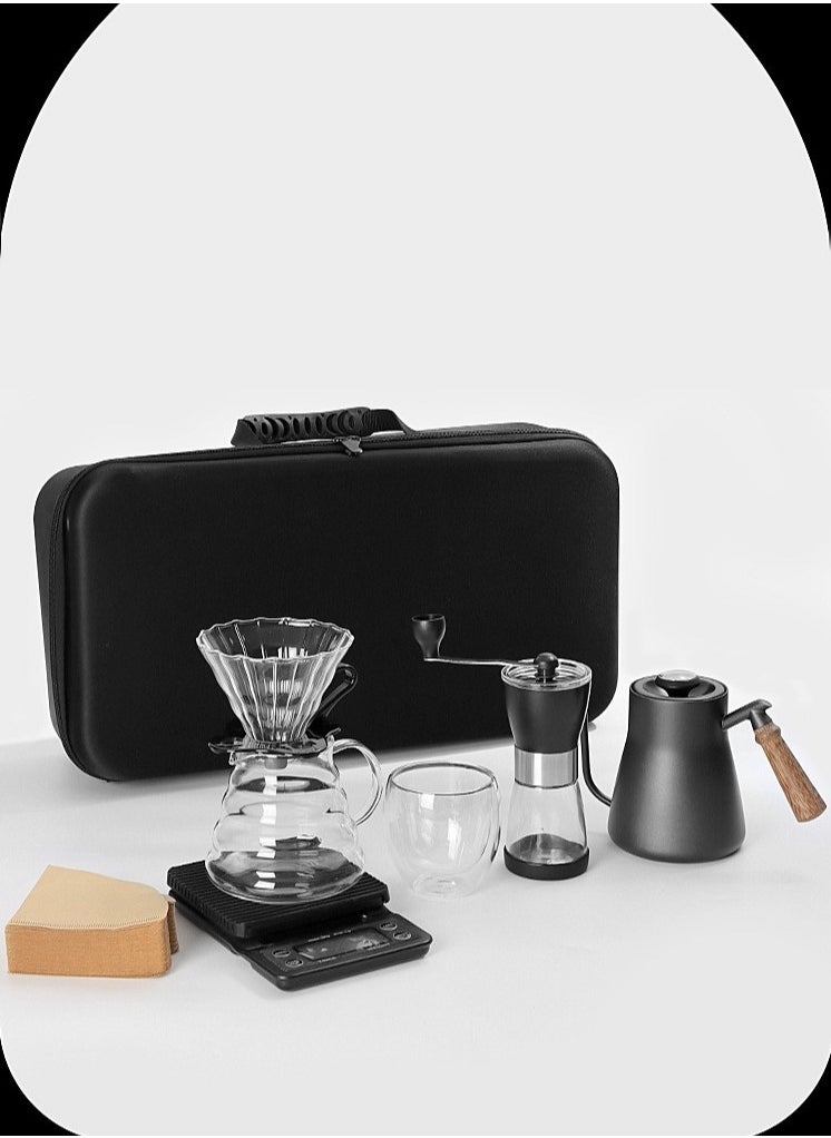 V60 Drip Coffee Maker Set: 8-Piece Hand Brew Coffee Kit with Travel Bag, Electronic Scale, Stainless Steel Hand Brew Pot, Timing Function, and Gift Box - pzsku/ZF33CDAE809EC18DB3A50Z/45/_/1725047444/57baec5e-5b89-42b5-ad6e-d3350b2054f9