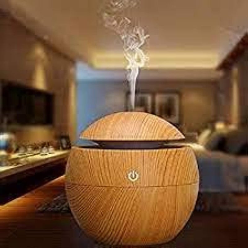 BELLOX ENTERPRISE Cool Mist Humidifiers aroma diffuser for home Air Humidifier with Led Night Light Colorful beige M B-556 - Image 1