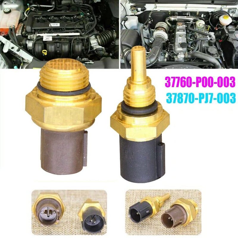 VISVIC 2PCS Cooling Fan Switch and Coolant Temperature Sensor Set Replacement Fit for Honda Acura Sol CR-V Civic Odyssey Accord Insight CL TL MDX RSX 37760-P00-003 37870-PJ7-003 - Image 3