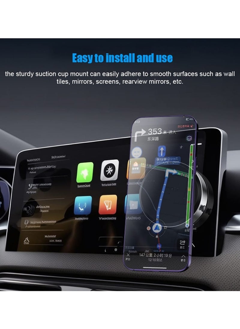 Smart Vacuum Suction Phone Holder Double Sided Adsorption Multiple Scenarios Alloy Material