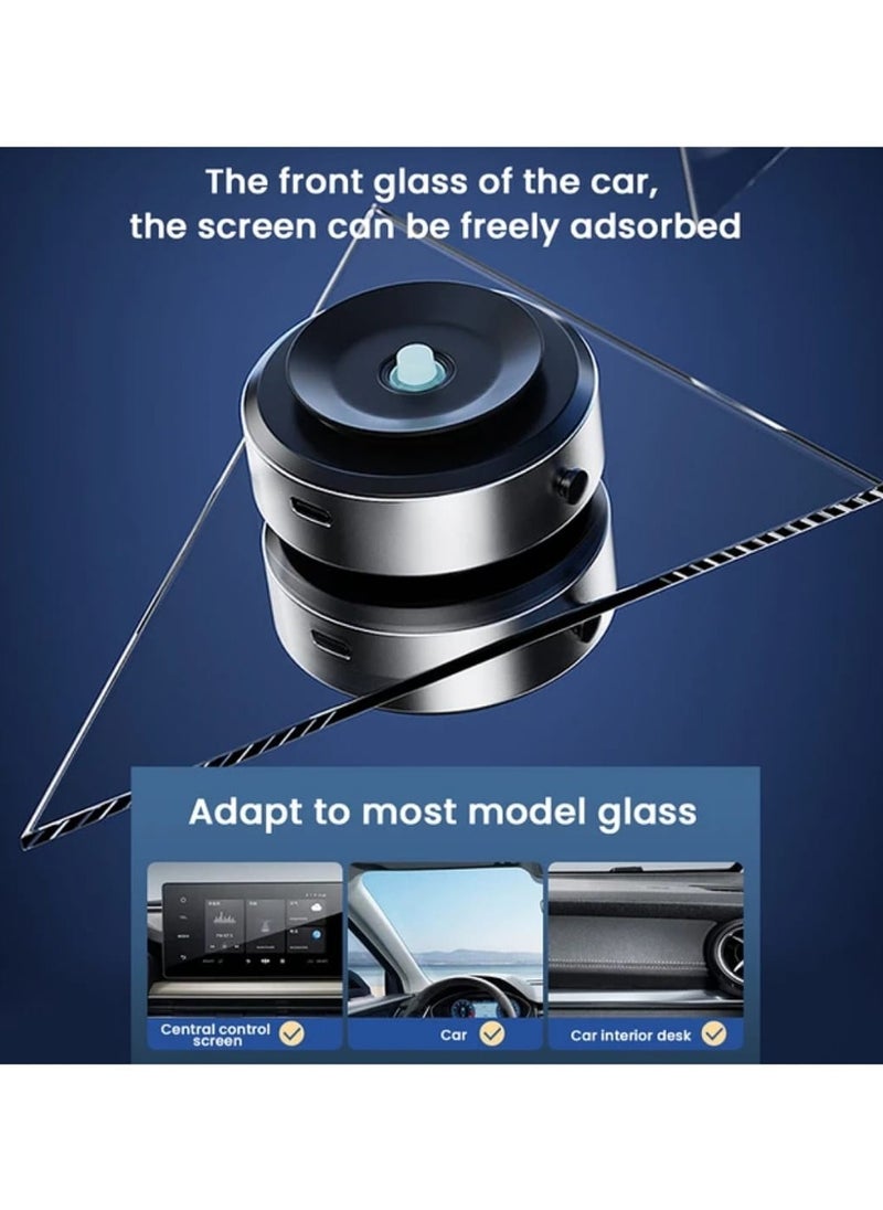 Smart Vacuum Suction Phone Holder Double Sided Adsorption Multiple Scenarios Alloy Material