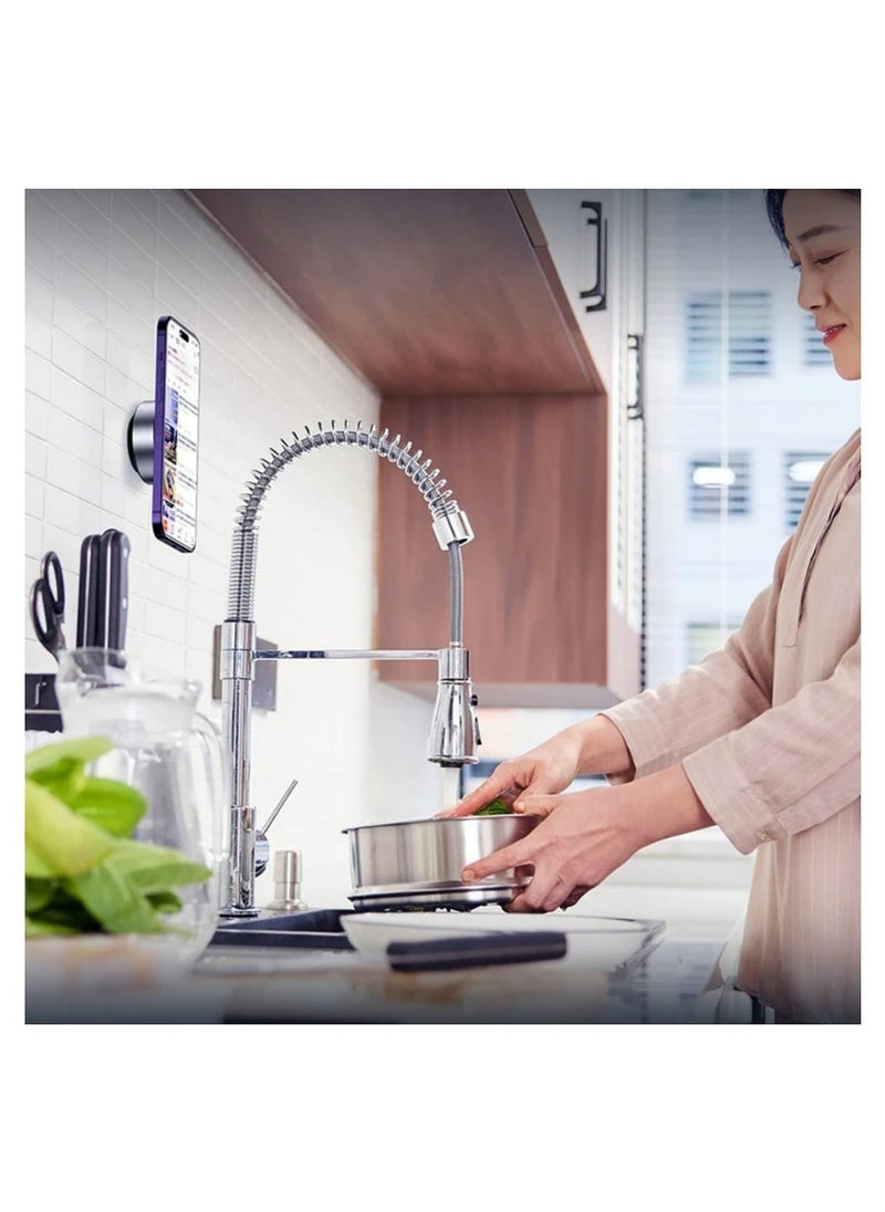 Smart Vacuum Suction Phone Holder Double Sided Adsorption Multiple Scenarios Alloy Material