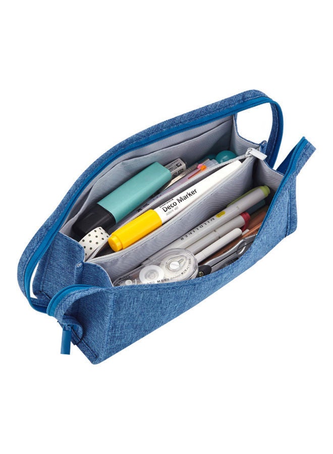 Loquat Double Open Pocket Stationery Box Dark Blue - Image 1