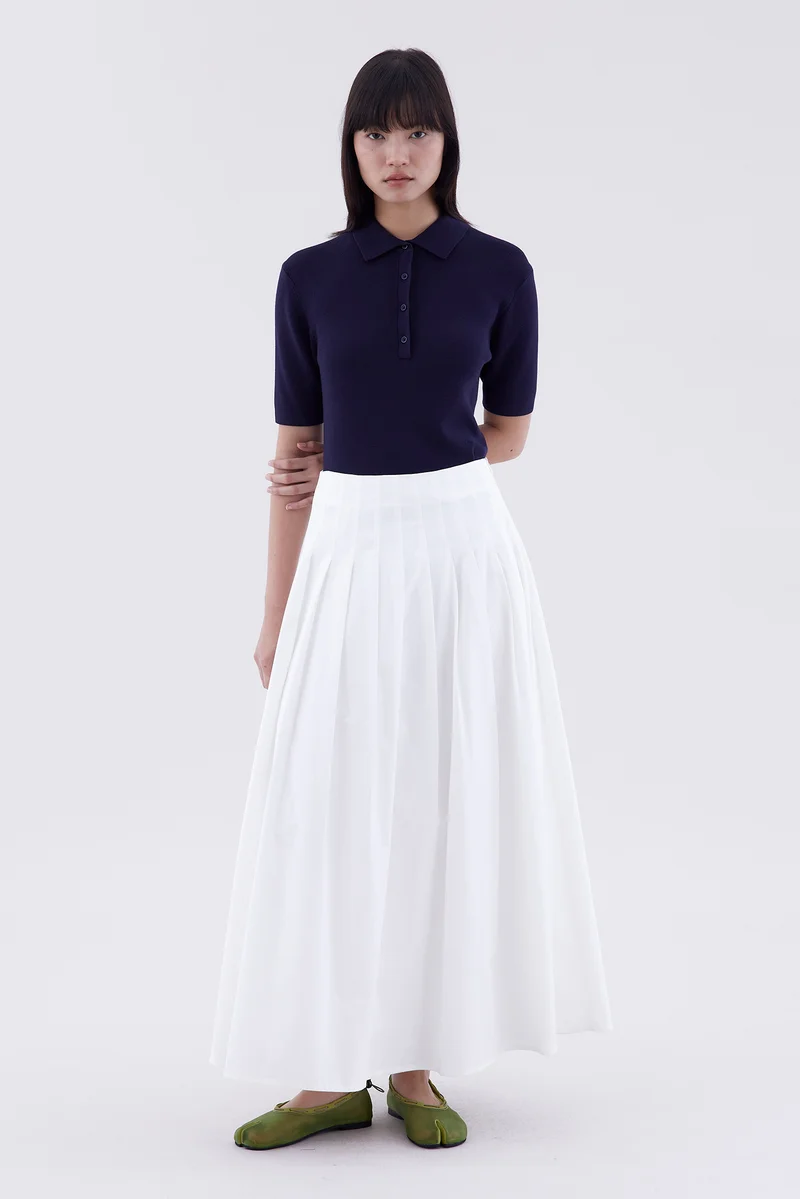 Fania Pleated Full Skirt