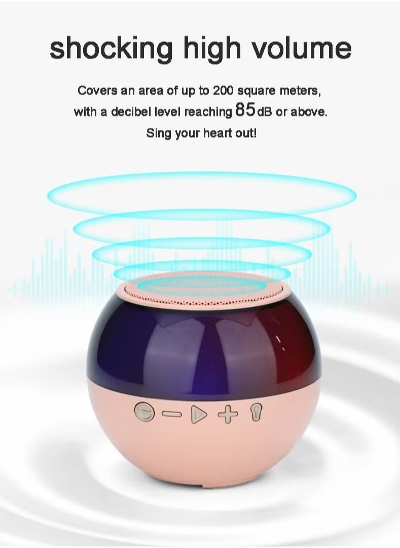 MIXDE - Karaoke Portable Wireless Bluetooth Speakers with Microphone One Click Original Vocal Elimination Auto Connection at Startup Colorful Ambient Light Ideal for Family Gatherings and Entertainment - Image 1