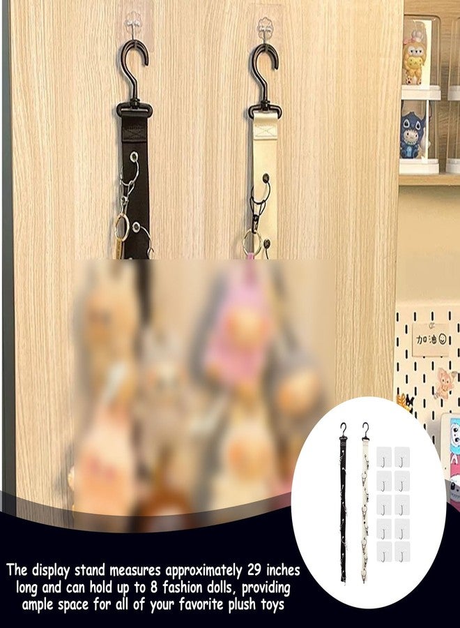 حامل عرض ألعاب قطيفة مكون من قطعتين، يُعلق ويُنظم، ويتسع لدمية بطول 17 سم، مزود بسلسلة، ومنظم للدمى، وأحزمة لتعليق الألعاب على الحائط أو في زاوية غرفة الأطفال أو غرفة اللعب، ويتسع لـ 10 ألعاب قطيفة مع عشرة خطافات. - Image 4