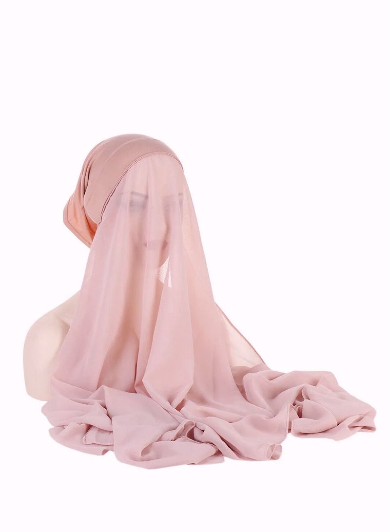 برفكتوري حجاب شيفون فوري للنساء المسلمات تحت غطاء أنبوبي للوشاح، غطاء عمامة للحجاب-