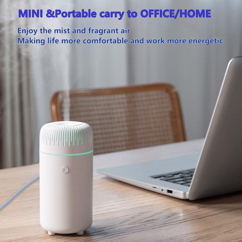 Unee Car Diffuser,USB 100ml Small Humidifier Essential Oil Aroma Diffuser Aromatherapy Diffusers Cool Mist for Car Home Office(White) - Image 5