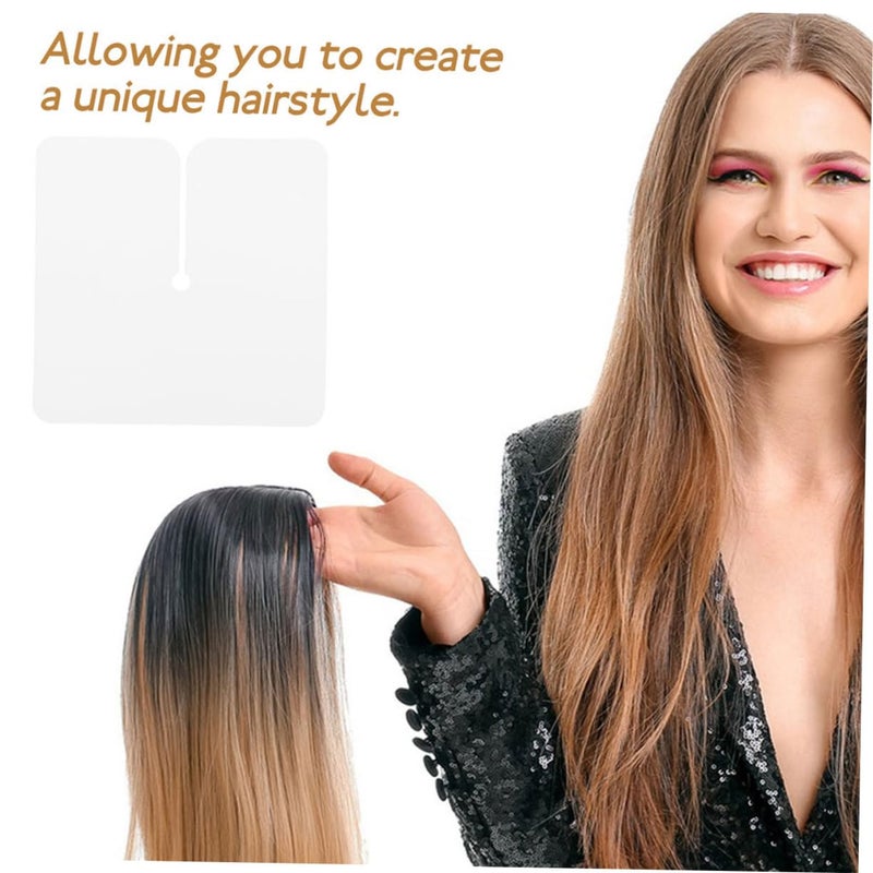 IMIKEYA 6pcs Hair Extension Heat Shield Guards Glue Protectors for Safe Bonding Durable Templates for Easy Application and Scalp Protection - Image 5